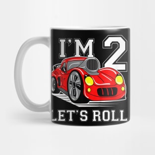 Kids Race Car 2nd Birthday 2 Year Old Racing Car Driver Gift Mug